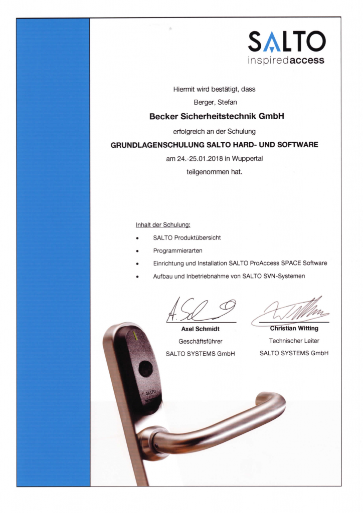 Salto_Berger_SALTO Grundlagenschulung