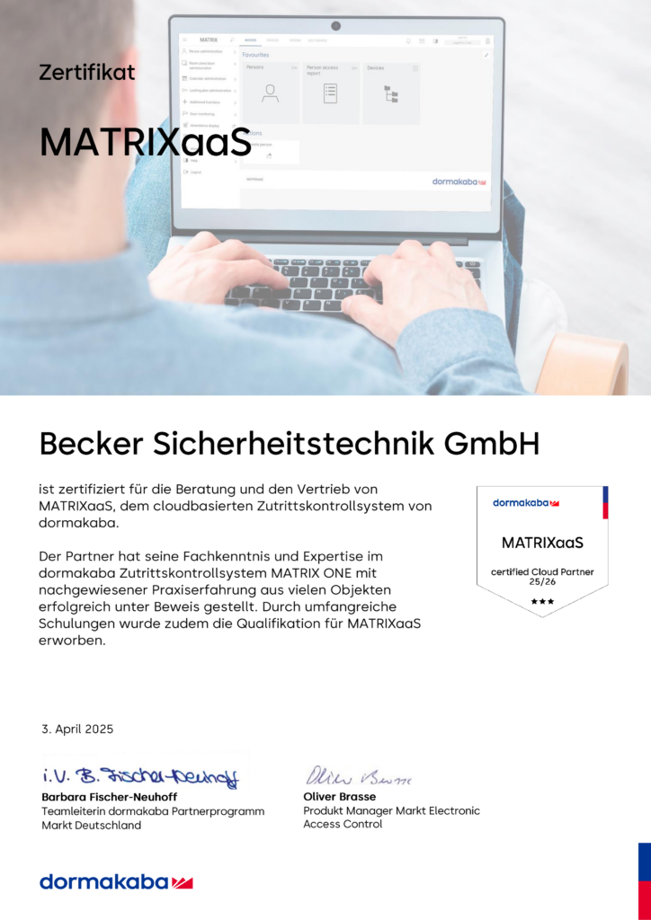 250403_Zertifikat_MATRIXaaS_Becker Sicherheitstechnik GmbH-1